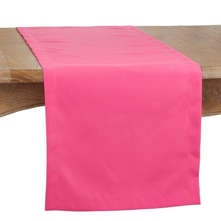 Saro 16 x 120 in. Casual Design Everyday Oblong Table Runner, Fuchsia 321.FU16120B
